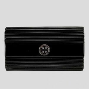 Tory Burch Black Ribbed Clutch